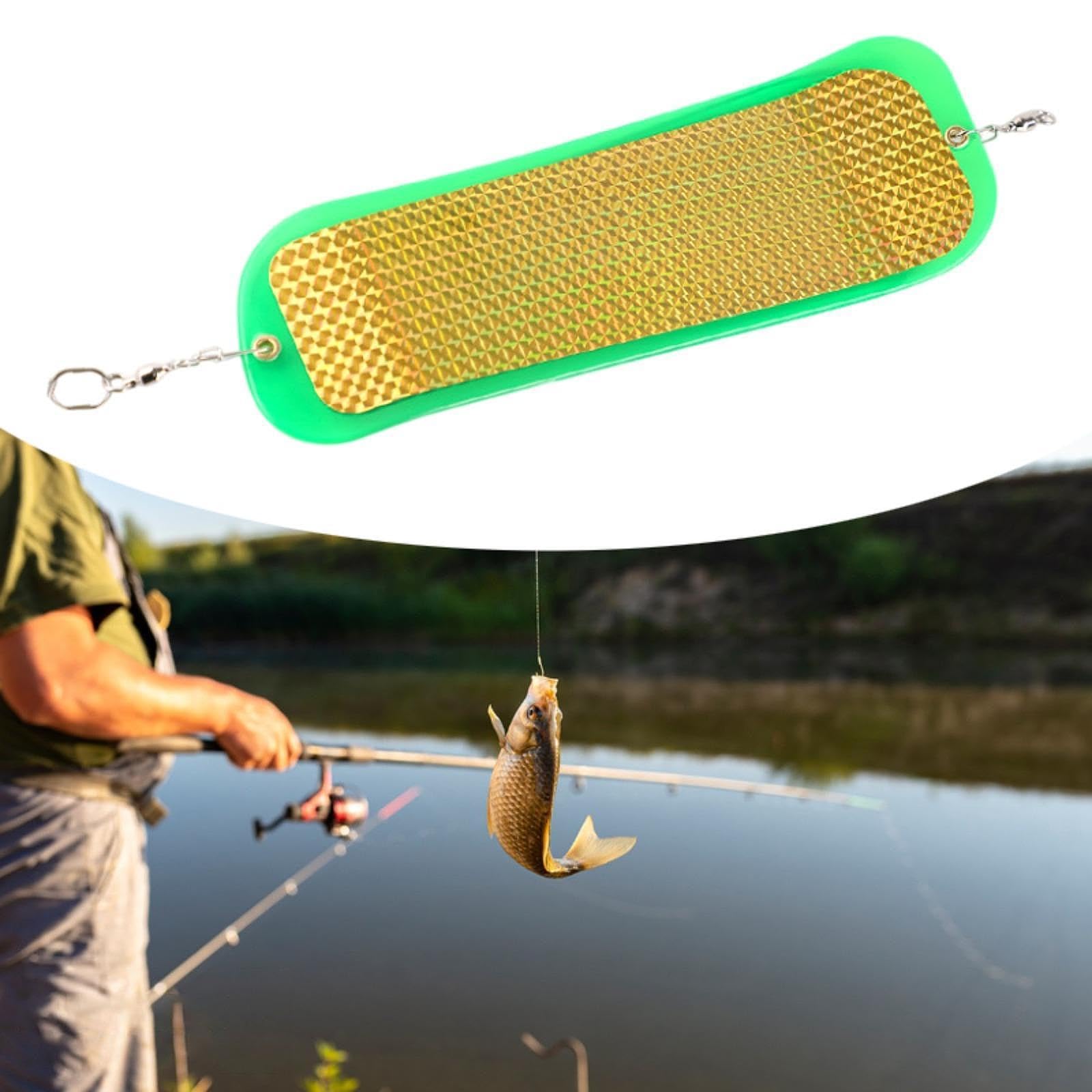 kowaku Fishing Lure Flasher for Trolling Salmon Compact Lightweight Tackle Lure Portable Supplies Trolling Flasher for Fisherman Men, Green