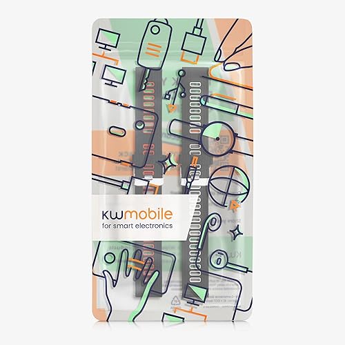 Miniatura 6 de kwmobile Correas compatibles con Huawei Watch GT 3 (1.812 pulgadas) - 2 correas de silicona de repuesto - NegroGris