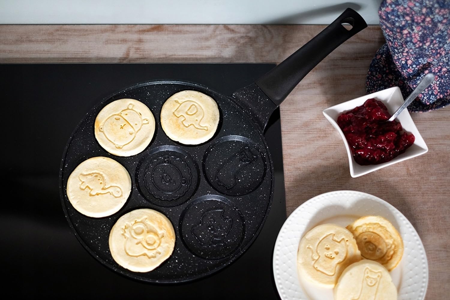 Piastra Per Frittelle Joeji's Kitchen Padella Pancake 7 Fori - Antiaderente Per Induzione 26.5cm Padella Per Induzione - 6