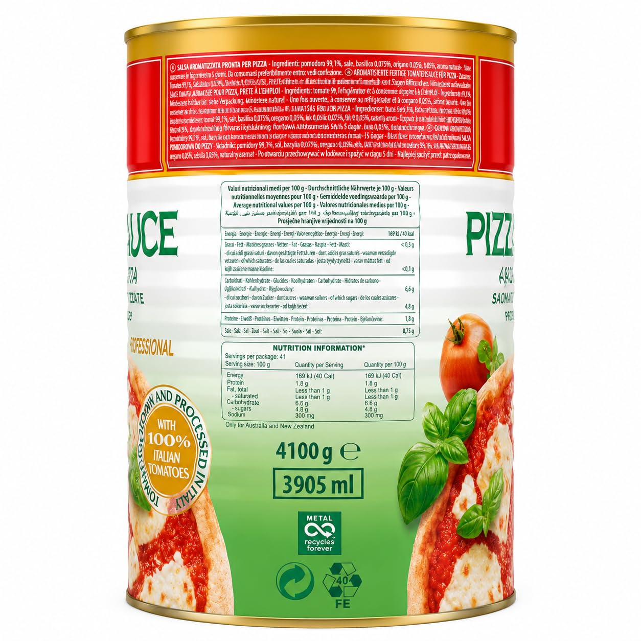 Tomate Pizza Sauce Aromatizzata