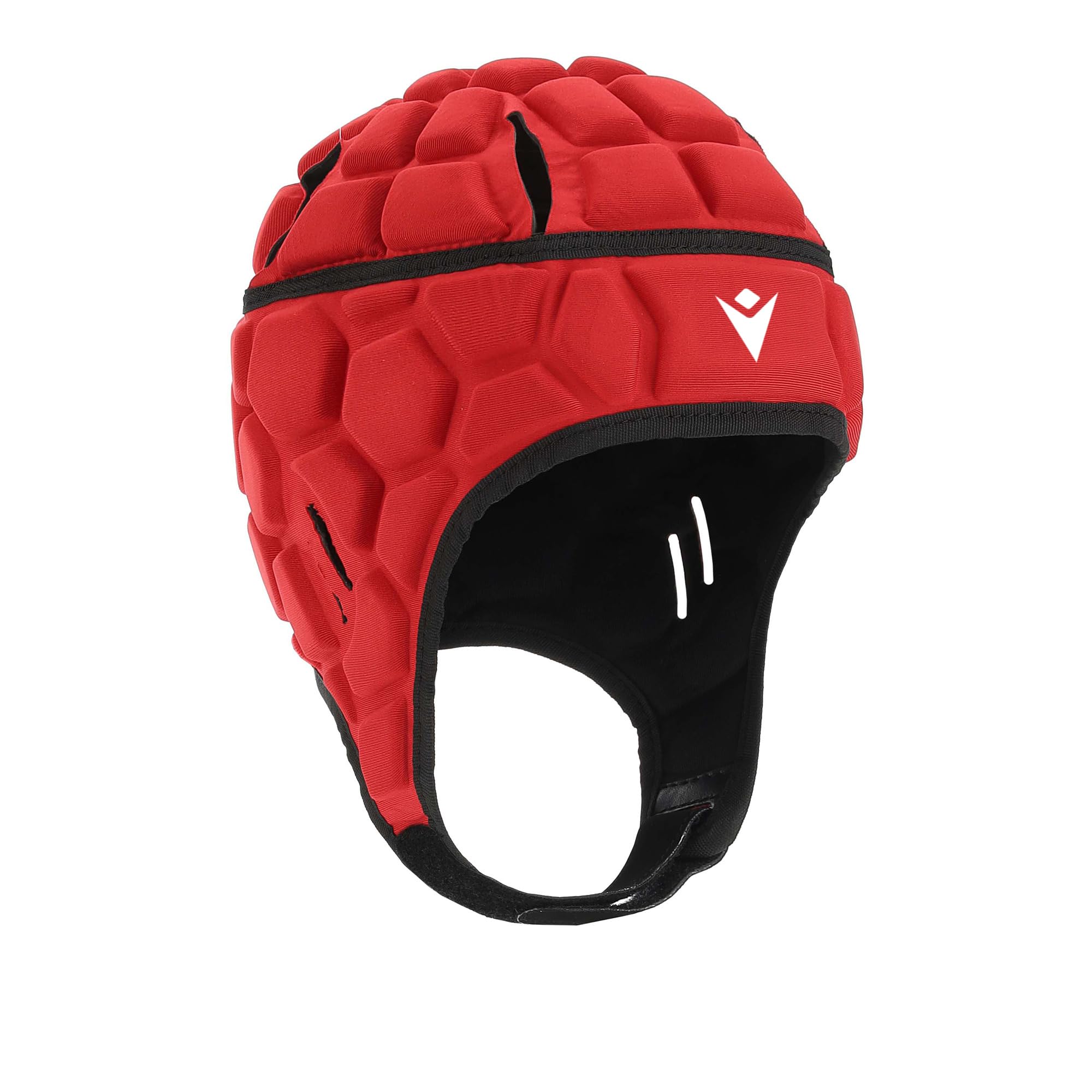 Macron Helmet XE Kask Rugby, Dorośli Unisex, Czerwony, M