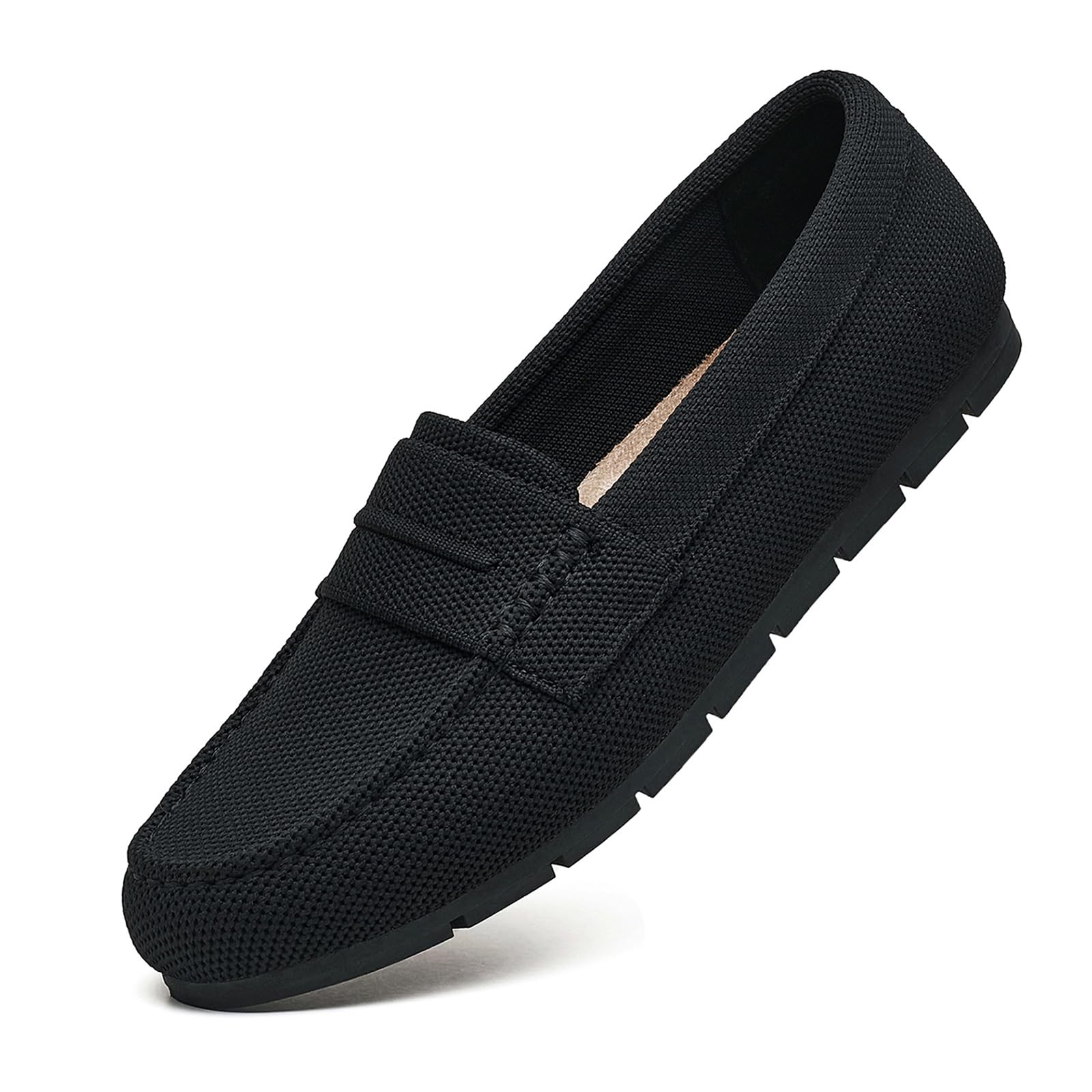 Loafers for Women Comfortable Dressy Casual Work Flats Lightweight & Breathable Slip On Walking Shoes Knit