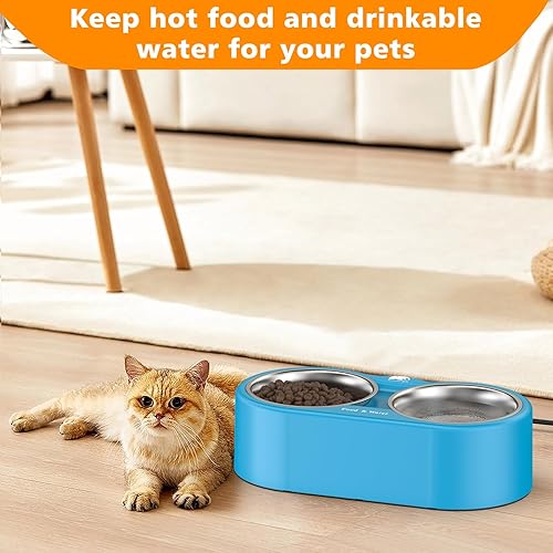 Miniatura 6 de Recipiente de agua con calefacción para perros y gatos, cuenco con calefacción para perros al aire libre proporciona agua potable en invierno,