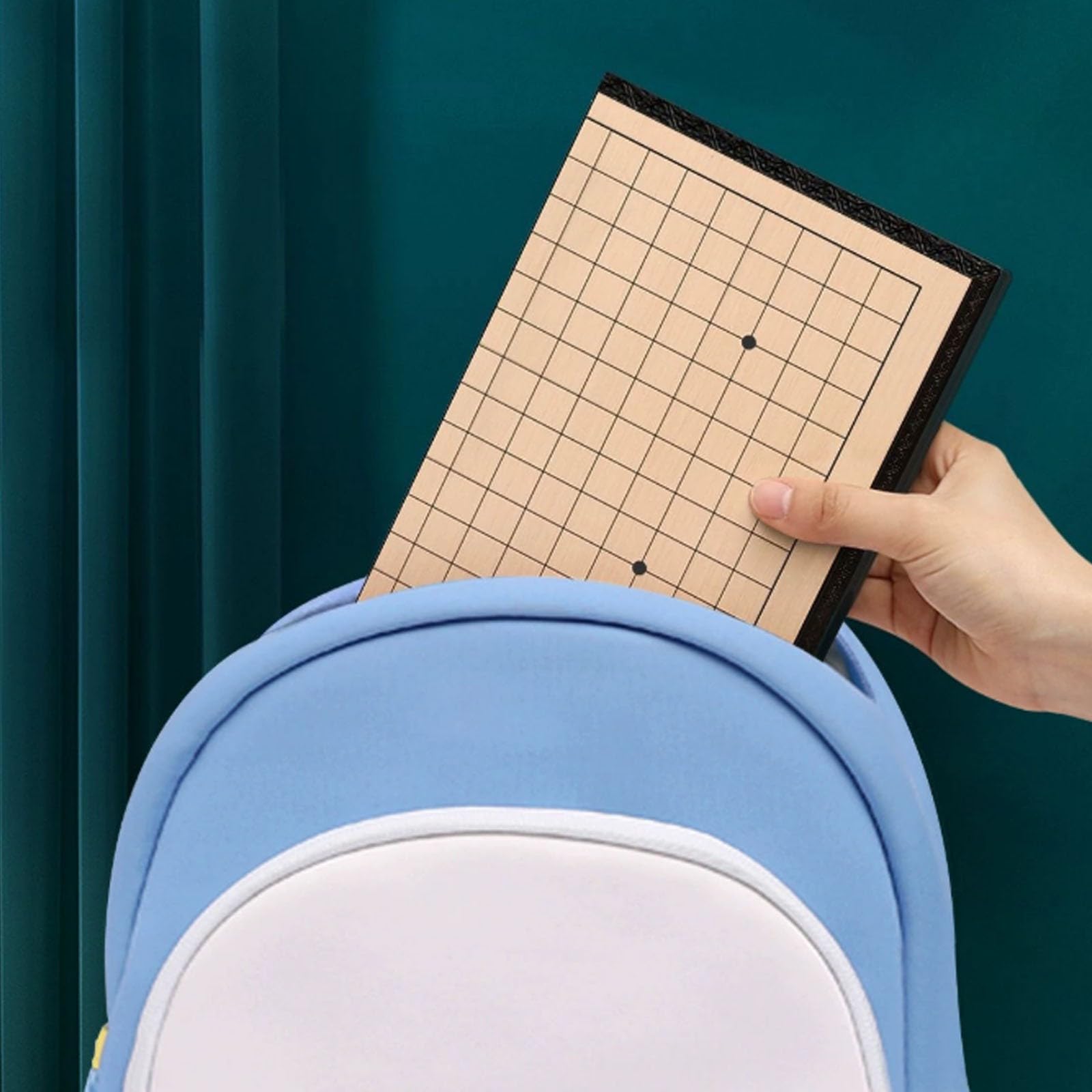 Grand Jeu de Go magnétique avec Pierres convexes Simples, Plateau de Voyage Pliable et Portable(Go,d)