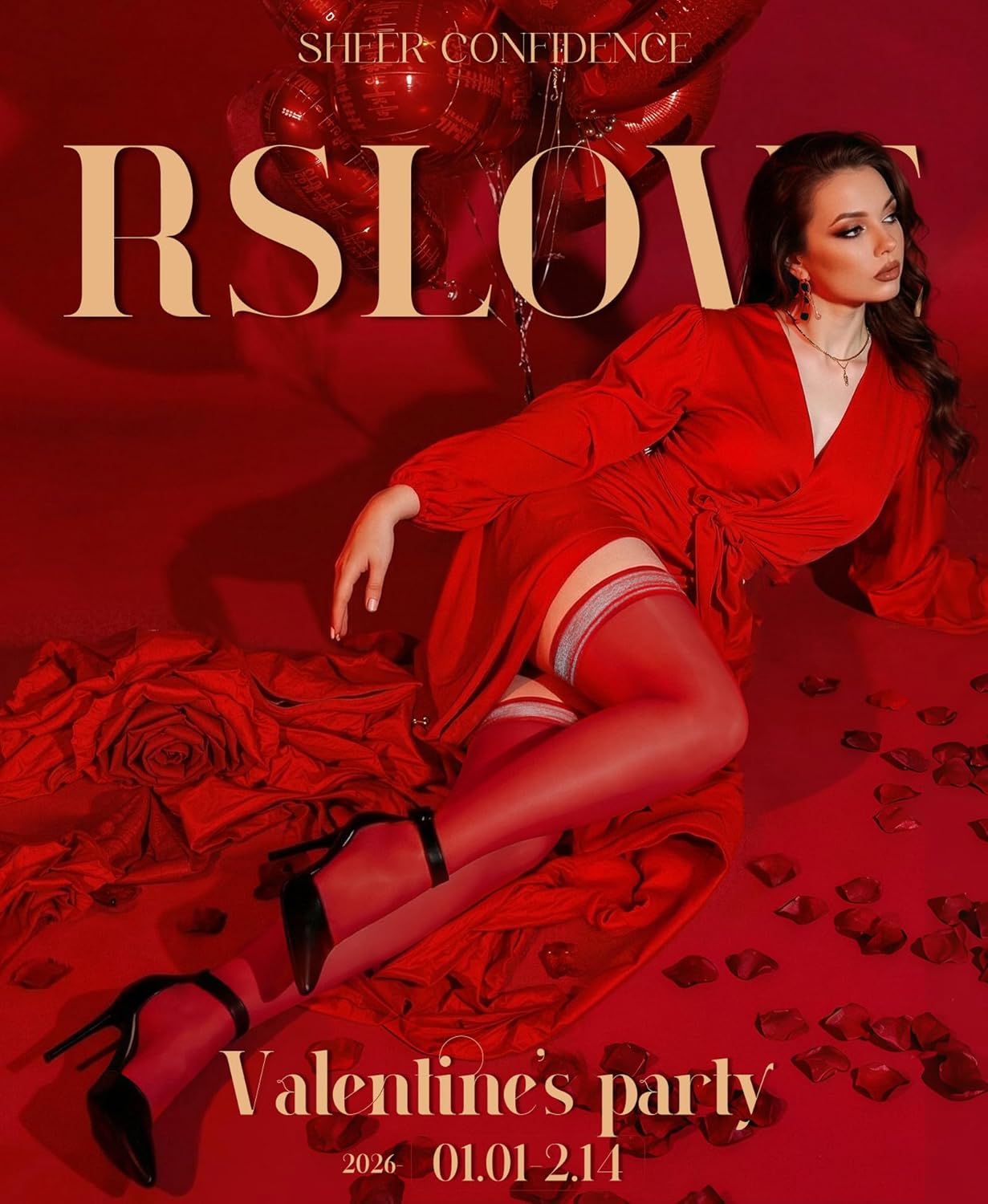 RSLOVE Thigh High Stockings for Women - Sheer Stockings Sexy knee high Antiskid Silicone Tights for Lingerie & Outfits - Image 2