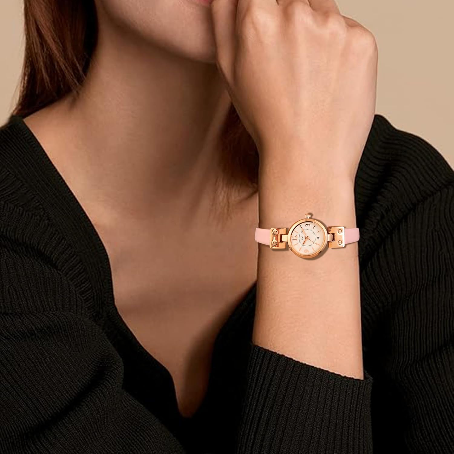 BUREI Women's Luxury Quartz Waterproof Pointer Watch with Simple Leather Strap - Exquisite Small Women's Watch - Image 7