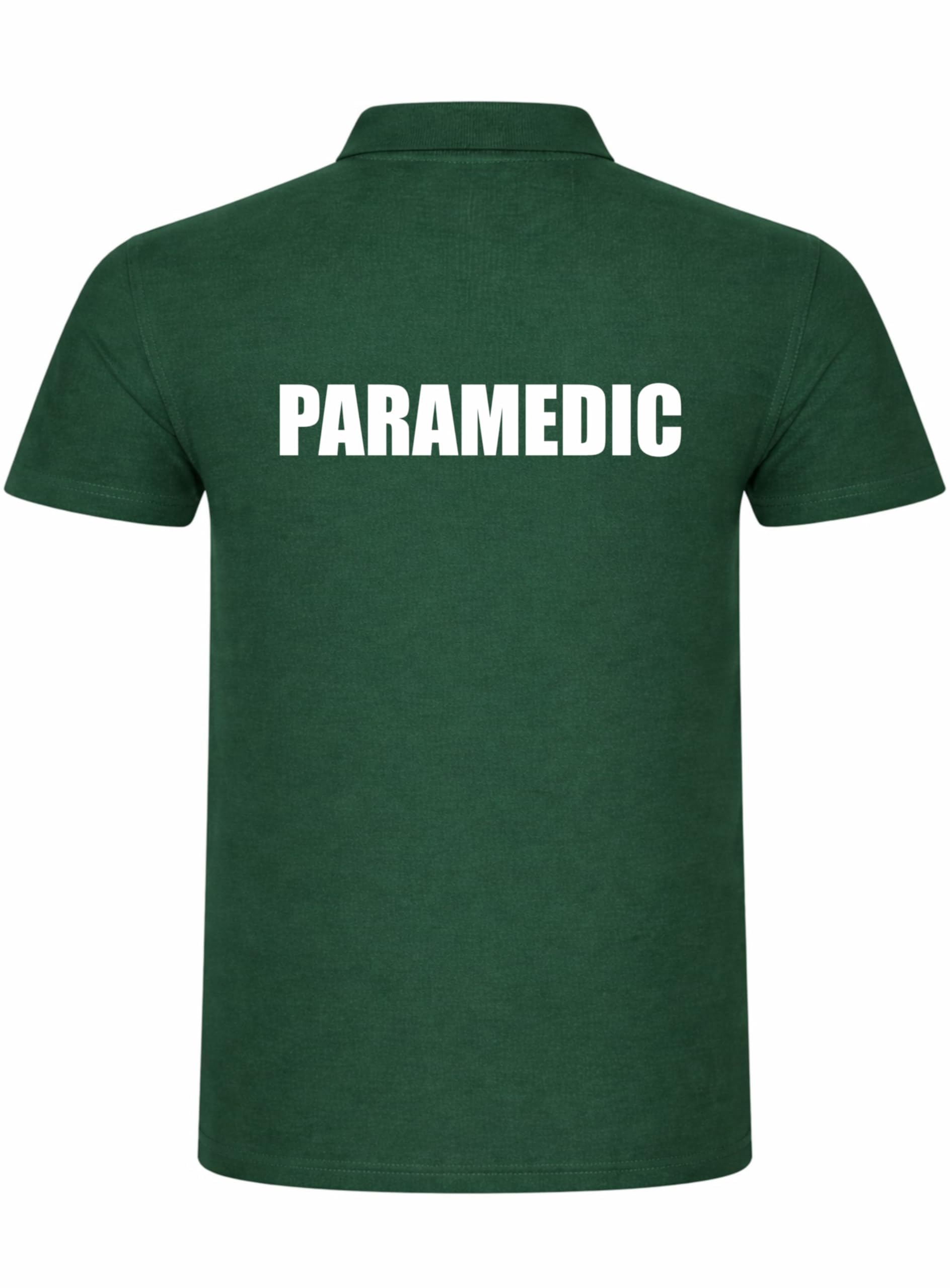 Brook Hi Vis Paramedic Printed Green Polo Shirt, Medical Clothing Custom Shirt - Women and Men's Clothing for Emergency Response Staff, Ambulance Teams, Healthcare Workwear - Mens Polo Shirts 2XL