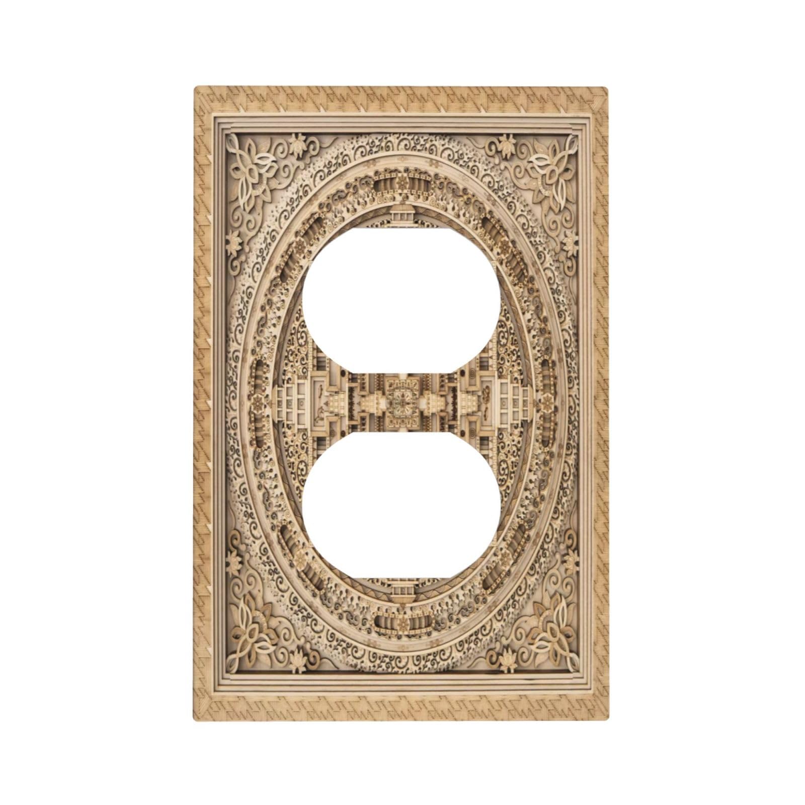 Photo 1 of Yamxbfa Rustic Wood Single Duplex Wall Plate Cover