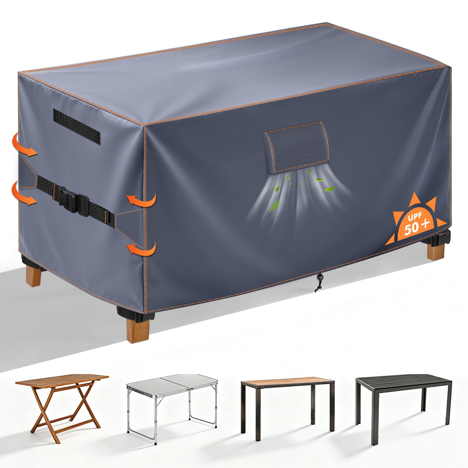 Honcovoo Rectangular Garden Furniture Cover Waterproof 125x63x74cm