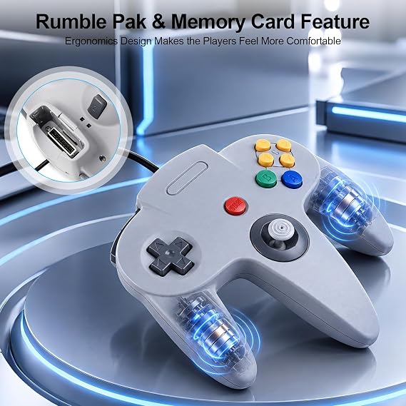 KIWITATA Classic N64 Controller Wired Joystick Remote for N64 Console