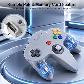 KIWITATA Classic N64 Controller Wired Joystick Remote for N64 Console