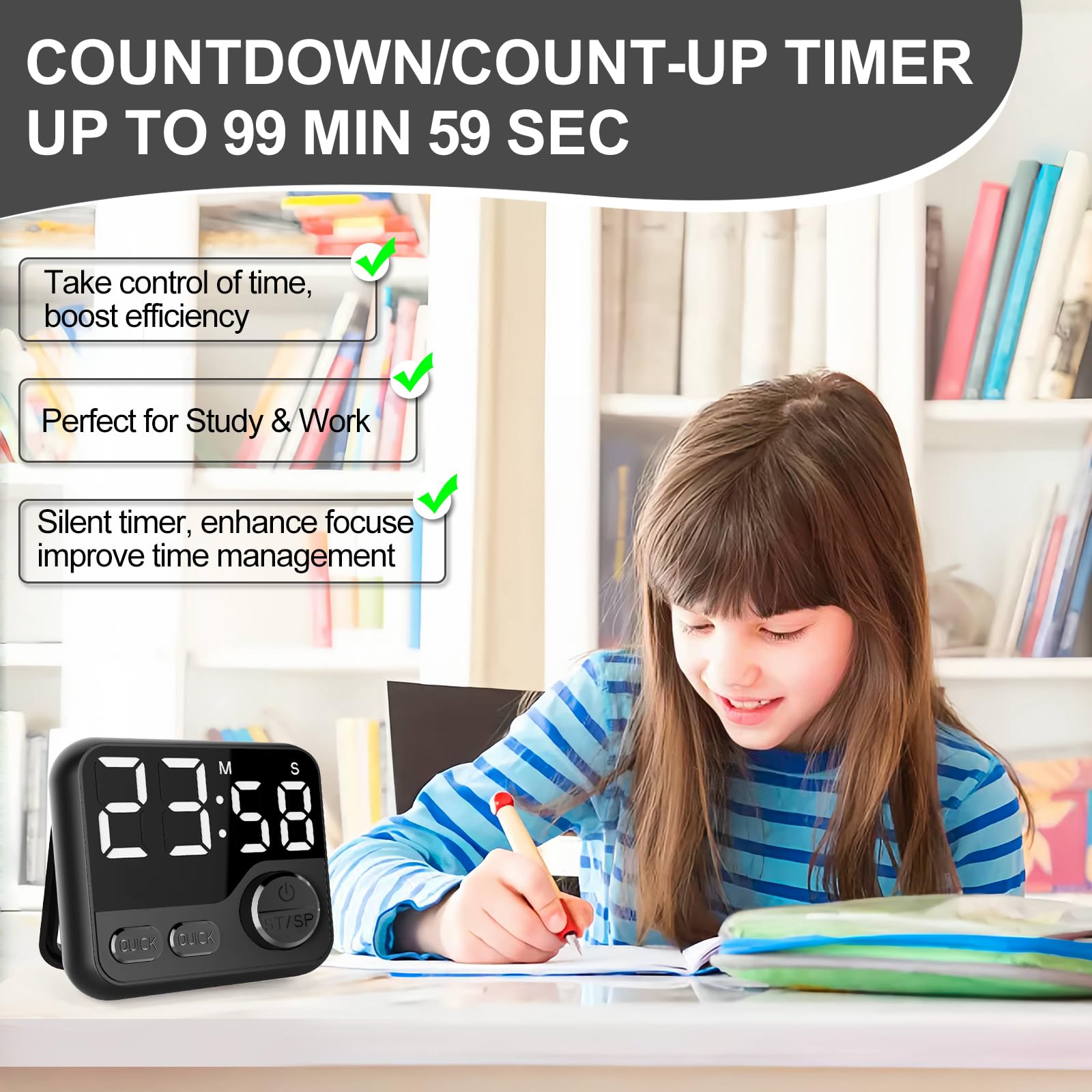 Tidy Timer Snapklik.com : Digital Visual Timer For Kids, CountUp & Countdown ...