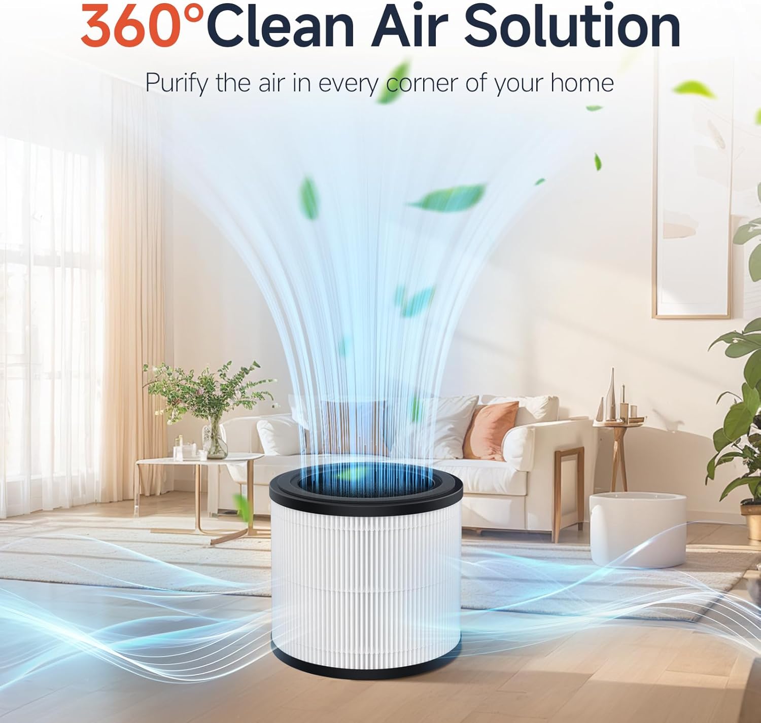 AP2303 Replacement Filter Compatiable with AP2303 Air Purifier, 3-Stage High Efficiency Filtration with Activated Carbon Filter, 2 Pack with 8 Aroma Pads - Image 6