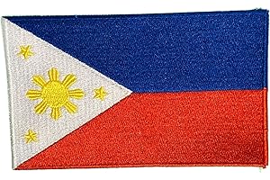 Philippines Flag Embroidered Iron-On Flag Patch