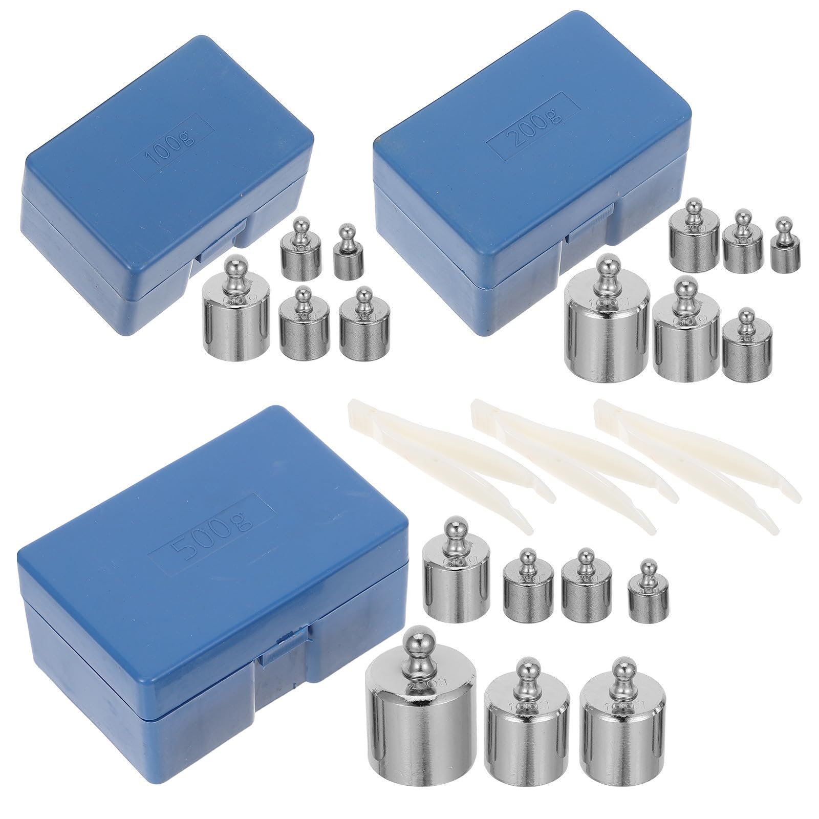 Juego de Pesas de Calibración 3 Cajas 3 para Balanza de Laboratorio