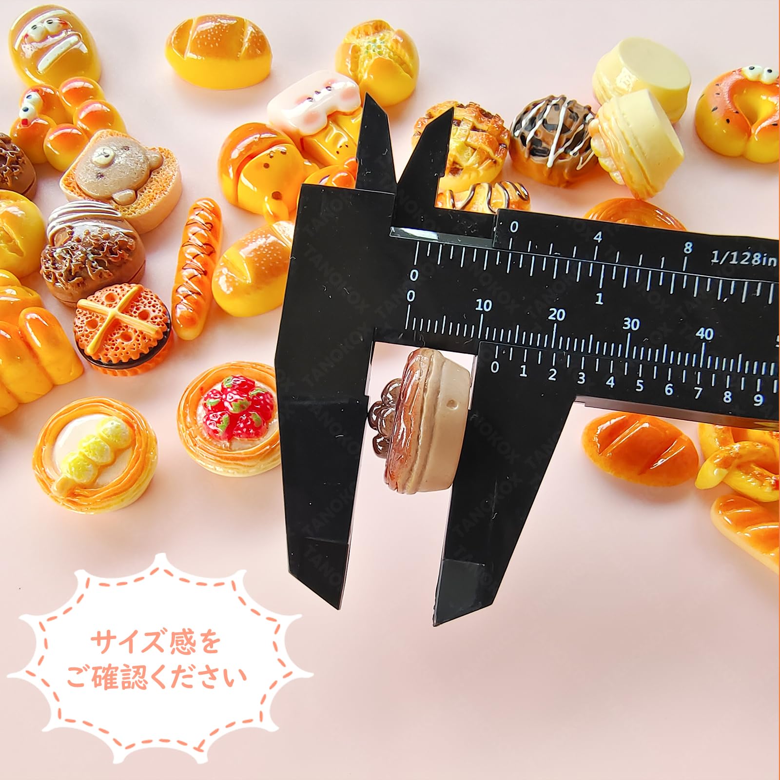 Amazon | TANOKOX デコパーツ パン 大きめ ミニチュア レジンパーツ