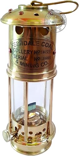 Miniatura 3 de 100% Working Brass 7" Miner Lamp Antique Maritime Ship Boat Oil Lantern Home Decor Gift