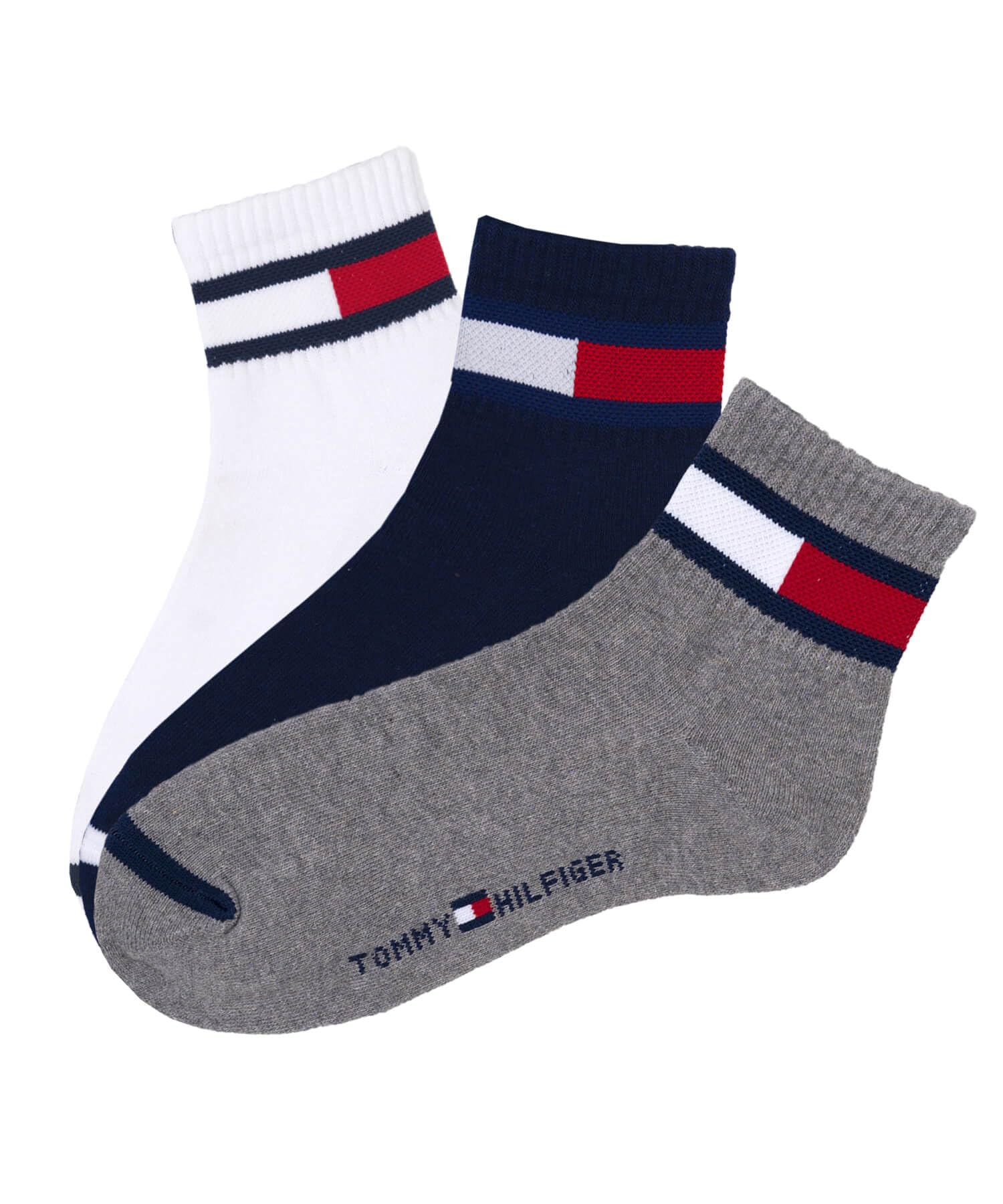 TOMMY HILFIGER(トミーヒルフィガー) 3足セット靴下足底パイル編み…