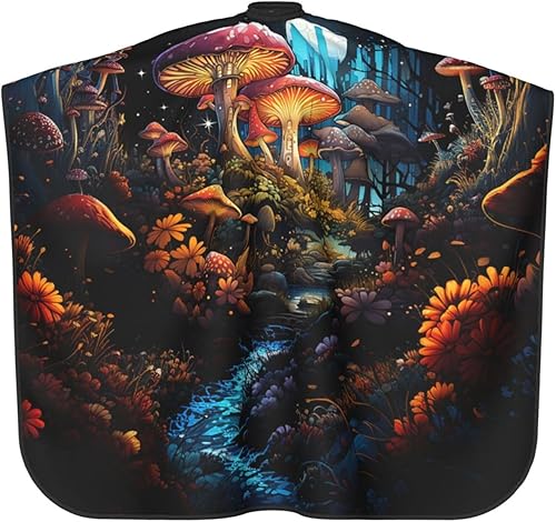 Miniatura 2 de mushrooms forest Magic psychedelic colorful Barber Cape for Men Professional Hairdressing Cutting Salon Cape Hair Styling Cape