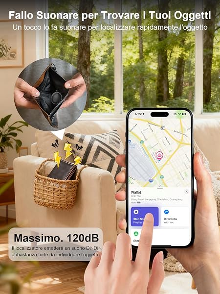 GPS Tracker per Auto, Localizzatore GPS per Auto Funziona con A-pple Dov'è (Solo iOS),Batteria Sostituibile,Custodia Protettiva Magnetica,IP65 Impermeabile, per Auto,Bambini,Animali Domestici (Nero) - 3