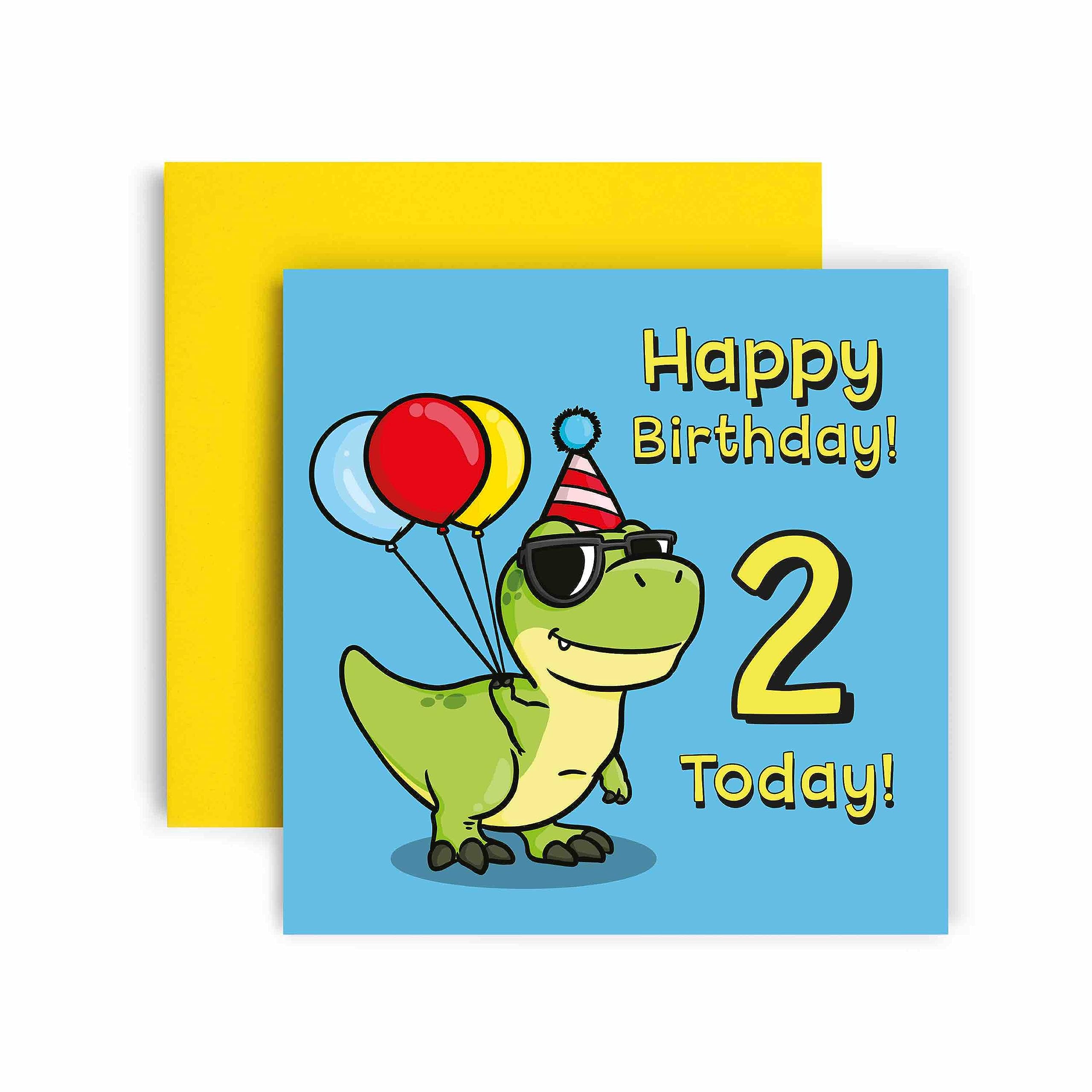 Stuff4 Biglietto di auguri per il 2° copleanno per ragazzo, con