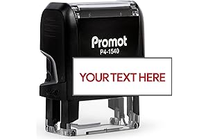Custom Self Inking Label Stamp - Personalized Name Stamp for Office, Home, and Business