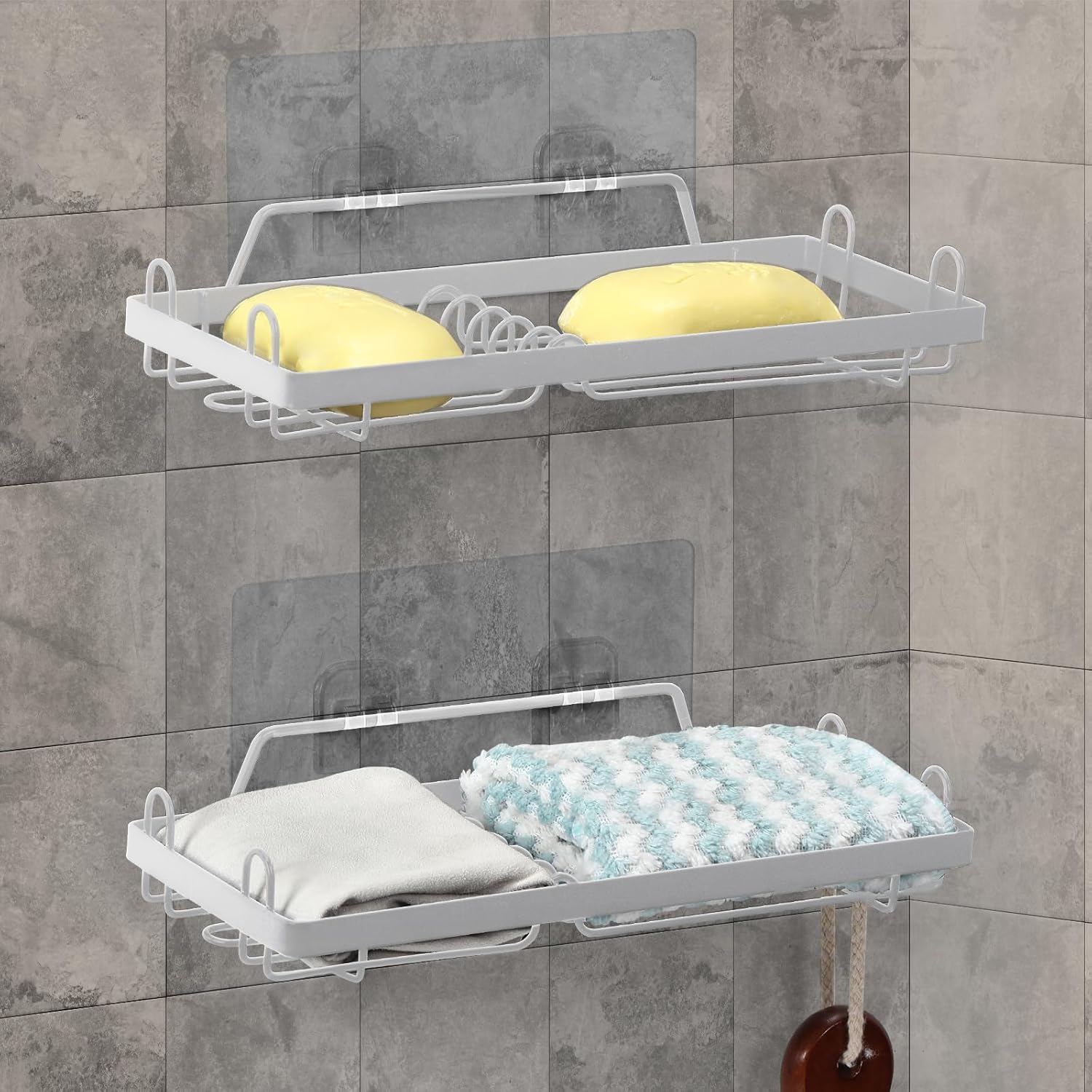 melos Soap Holder for Shower Wall, 2 Pack Shower Soap