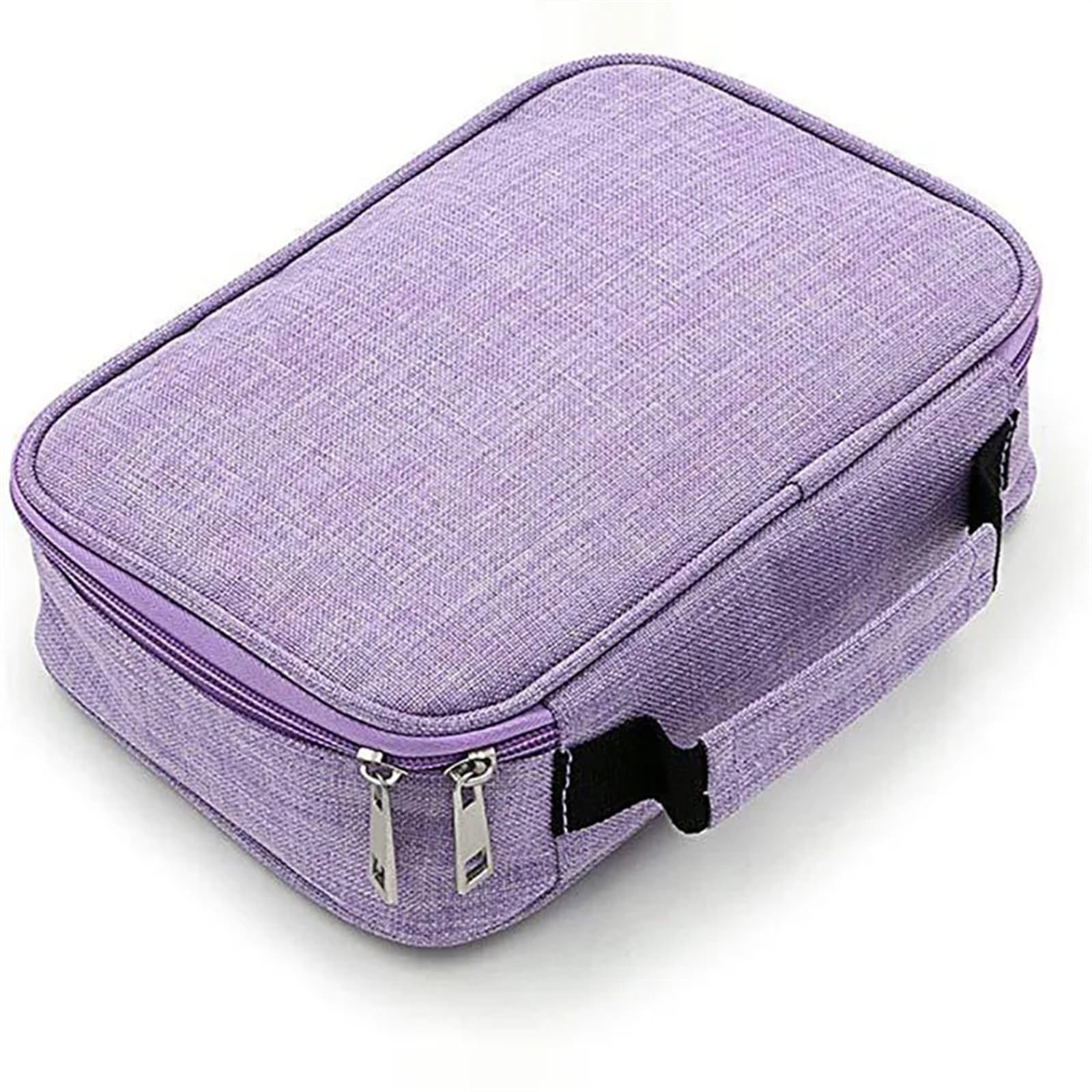 Astuccio portapenne, 72 scomparti multifunzionale grande capacità astuccio con tasca interna cerniera for piccoli accessori(PURPLE)