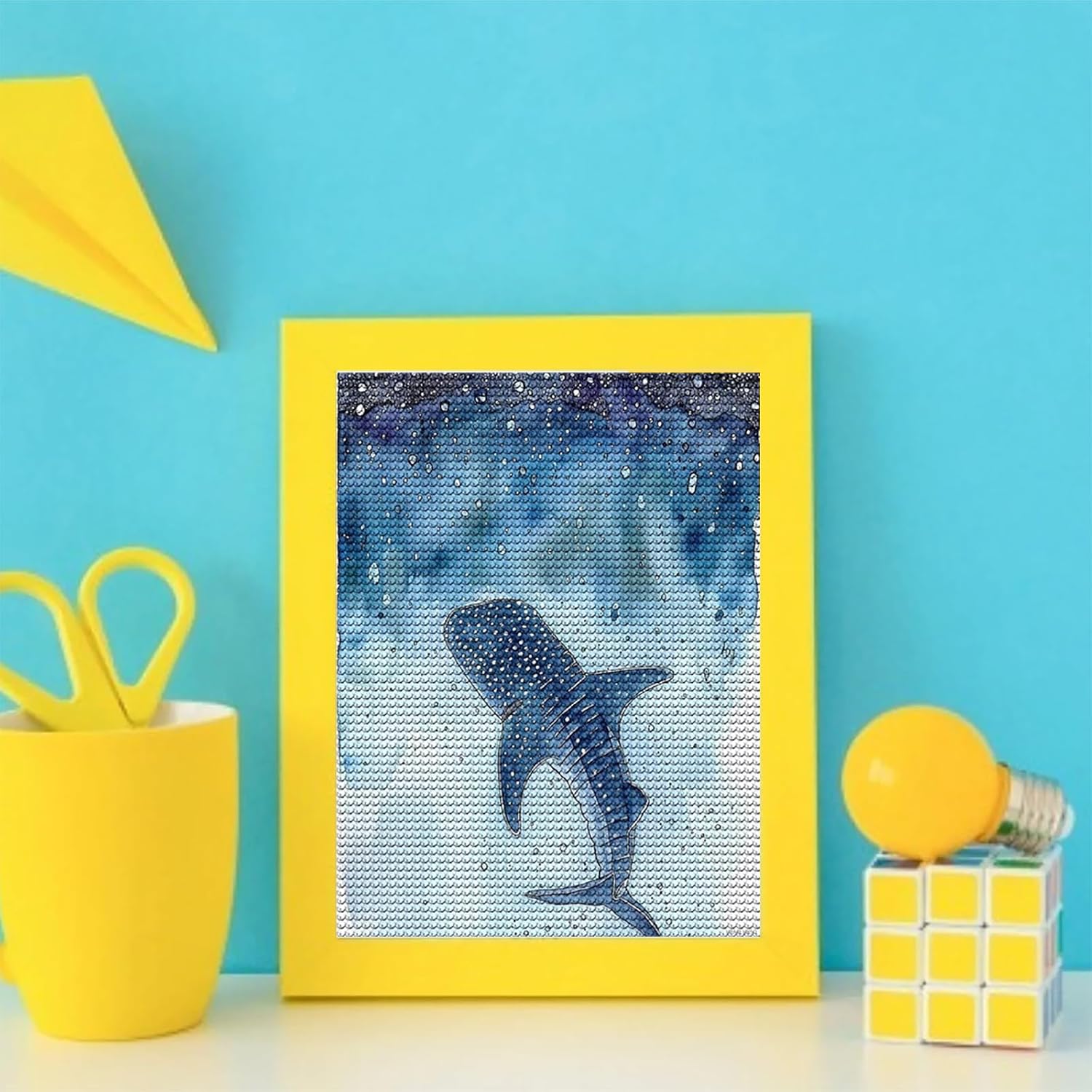 UPABLUNSO Whale Shark Abstract Diamond Art Painting Art Kits Diamond Art Painting Gem Art Kits 5D Diamond Art Painting Kits DIY Gem Art for Home Wall Decor 12"x16"