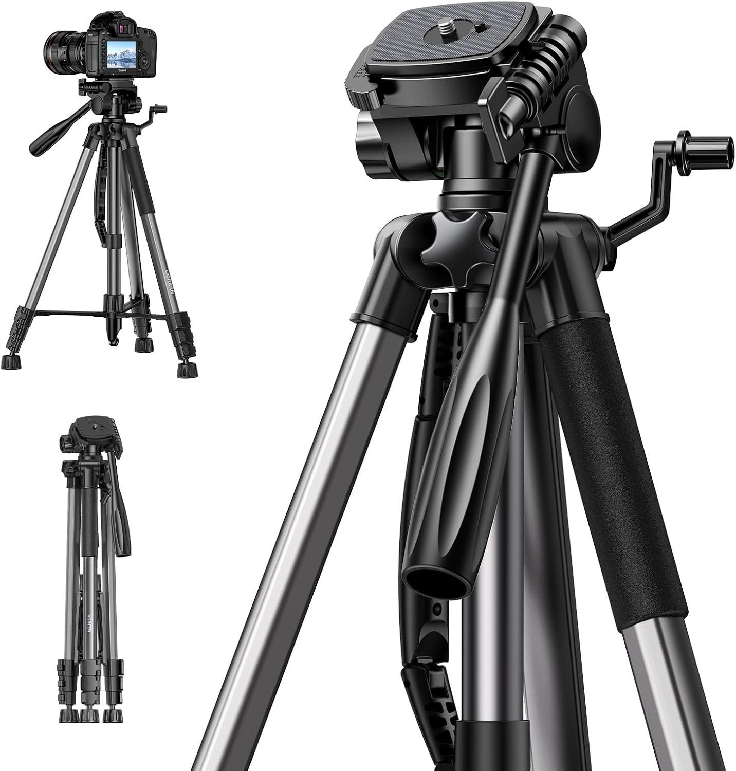 UGREEN Camera Tripod with 53.5175 cm Height, Lightweight and Portable