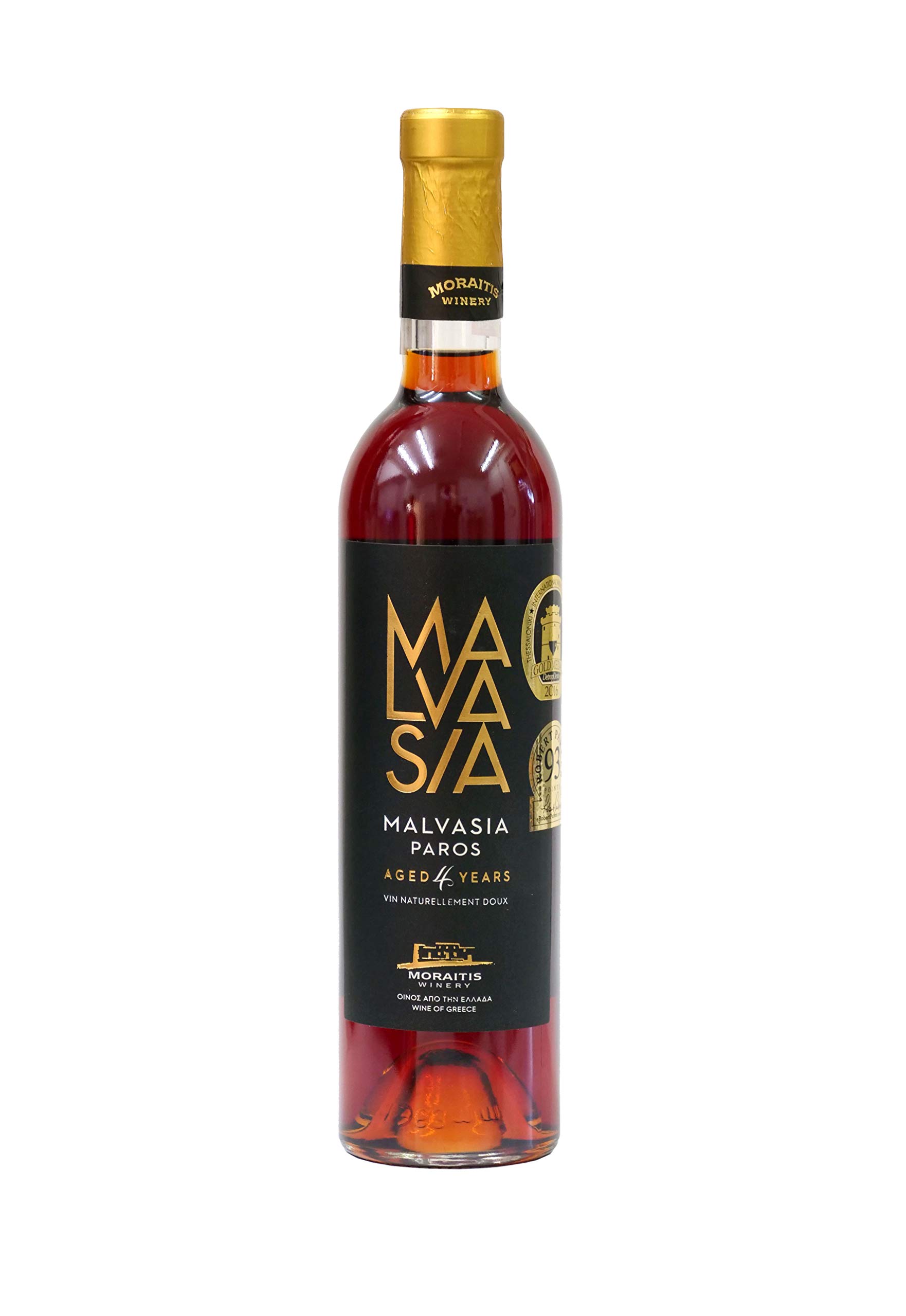 Moraitis Malvasia Sweet White Wine 100% Monemvassia P.D.O 500 Millilitres (Single Bottle 500 Millilitres)
