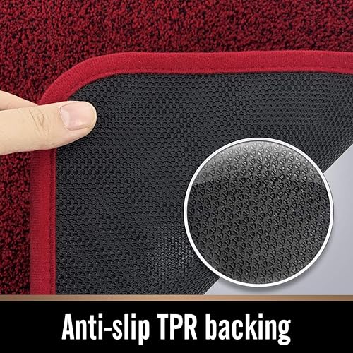 Vista 56 de ITSOFT Alfombra de poliéster antideslizante para puertas de interior y exterior, súper absorbente y lavable a máquina Beige