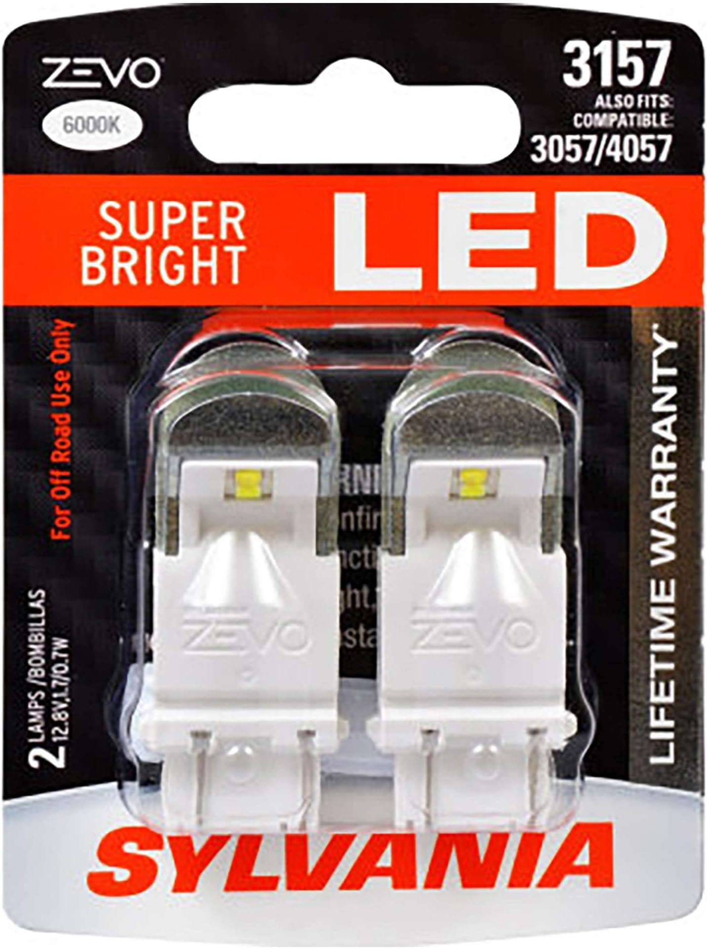 3157 ZEVO LED White Bulb - Bright LED Bulb, Ideal for Daytime Running Lights (DRL) and Back-Up/Reverse Lights (Contains 2 Bulbs)