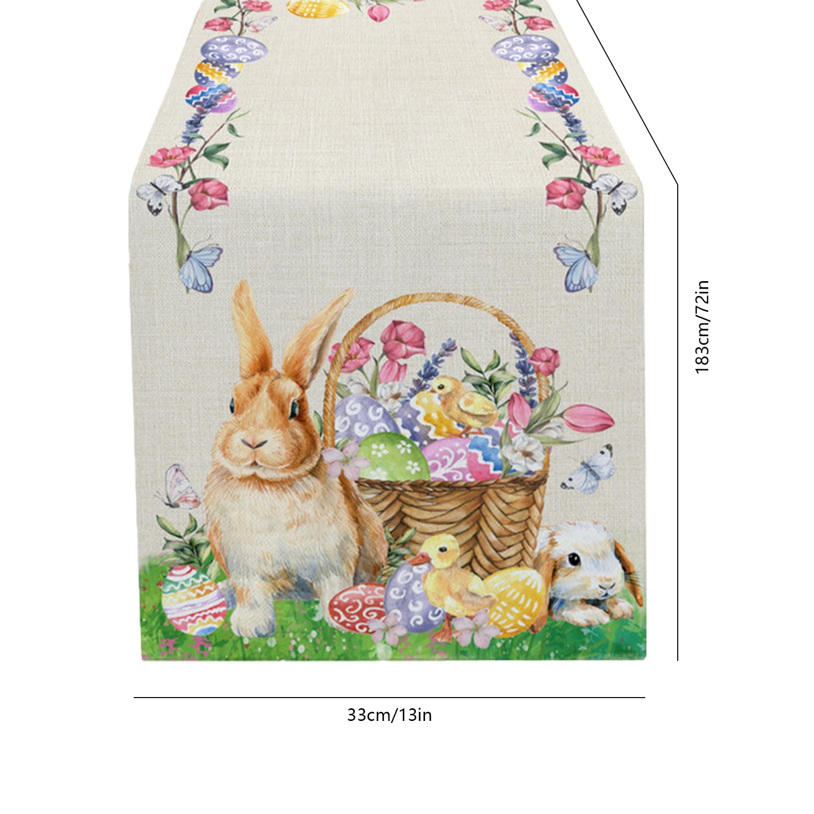 Runner Da Tavolo Con Fiori Di Bufalo - 40x180 Cm, Primavera, Decorazione Casa - Foto 9