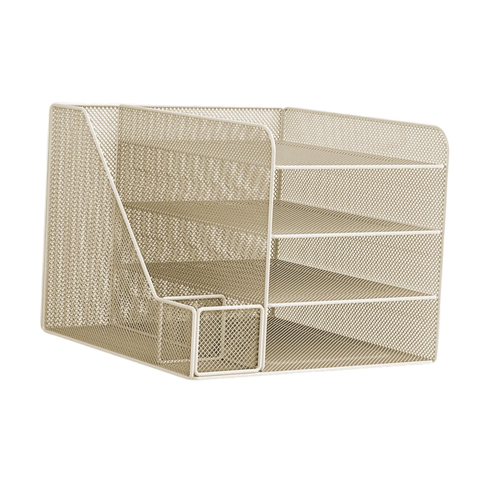 BNF® Desktop Organizer Supplies Creative File Holder for Apartment Home Dorm Room Beige|Home & Garden |Household Supplies & Cleaning|Home Organization|Storage Boxes 3