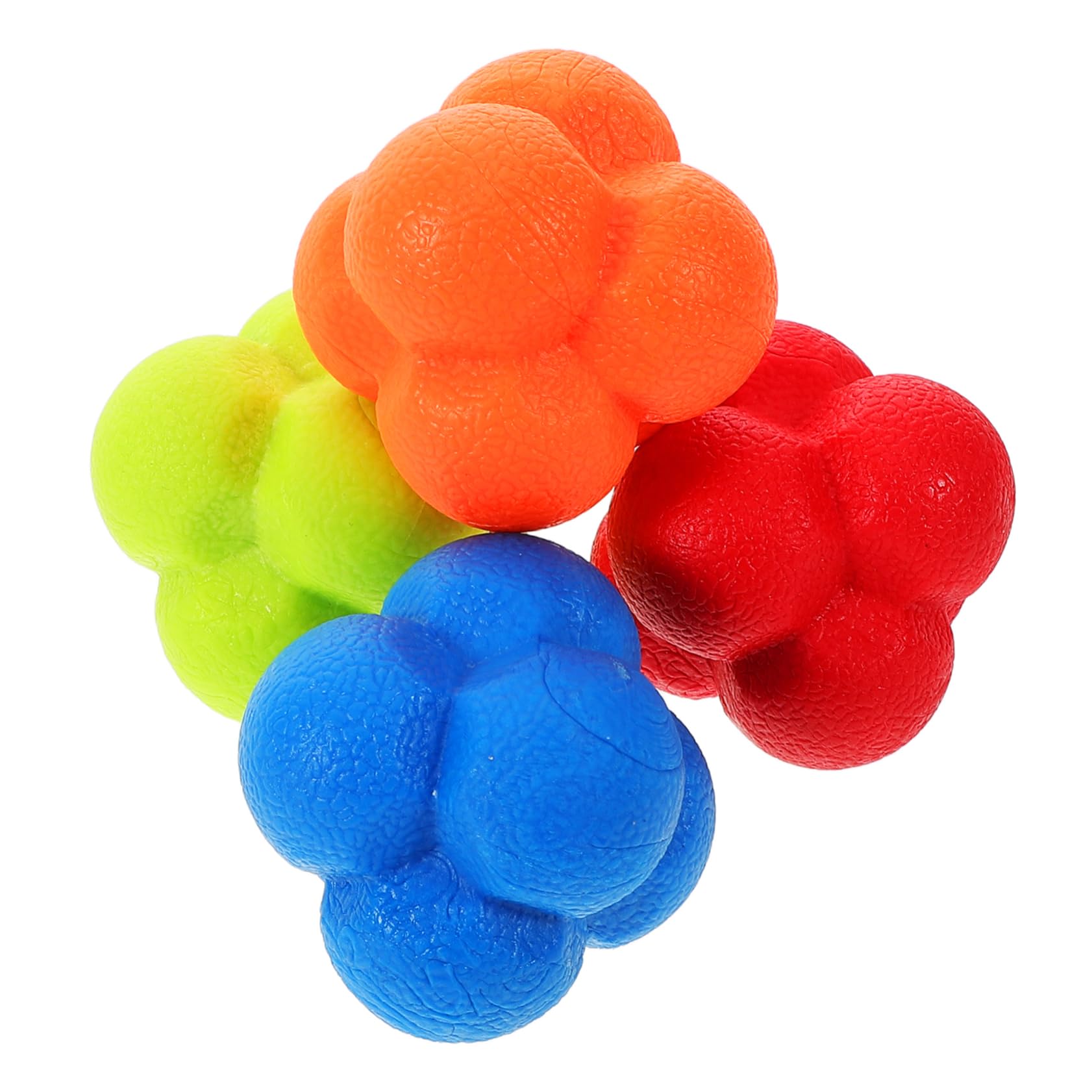 UPKOCH Set de 4 Balones de Reacción Hexagonales de TPE, Ligeras y Resistentes para Entrenamiento de Velocidad y Agilidad en Interiores y Exteriores