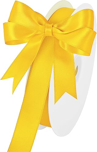 Miniatura 216 de Cinta de satén plateada de doble cara de 1-1/2 pulgadas x 50 yardas, cinta plateada de poliéster para envolver regalos, muy adecuada para bodas