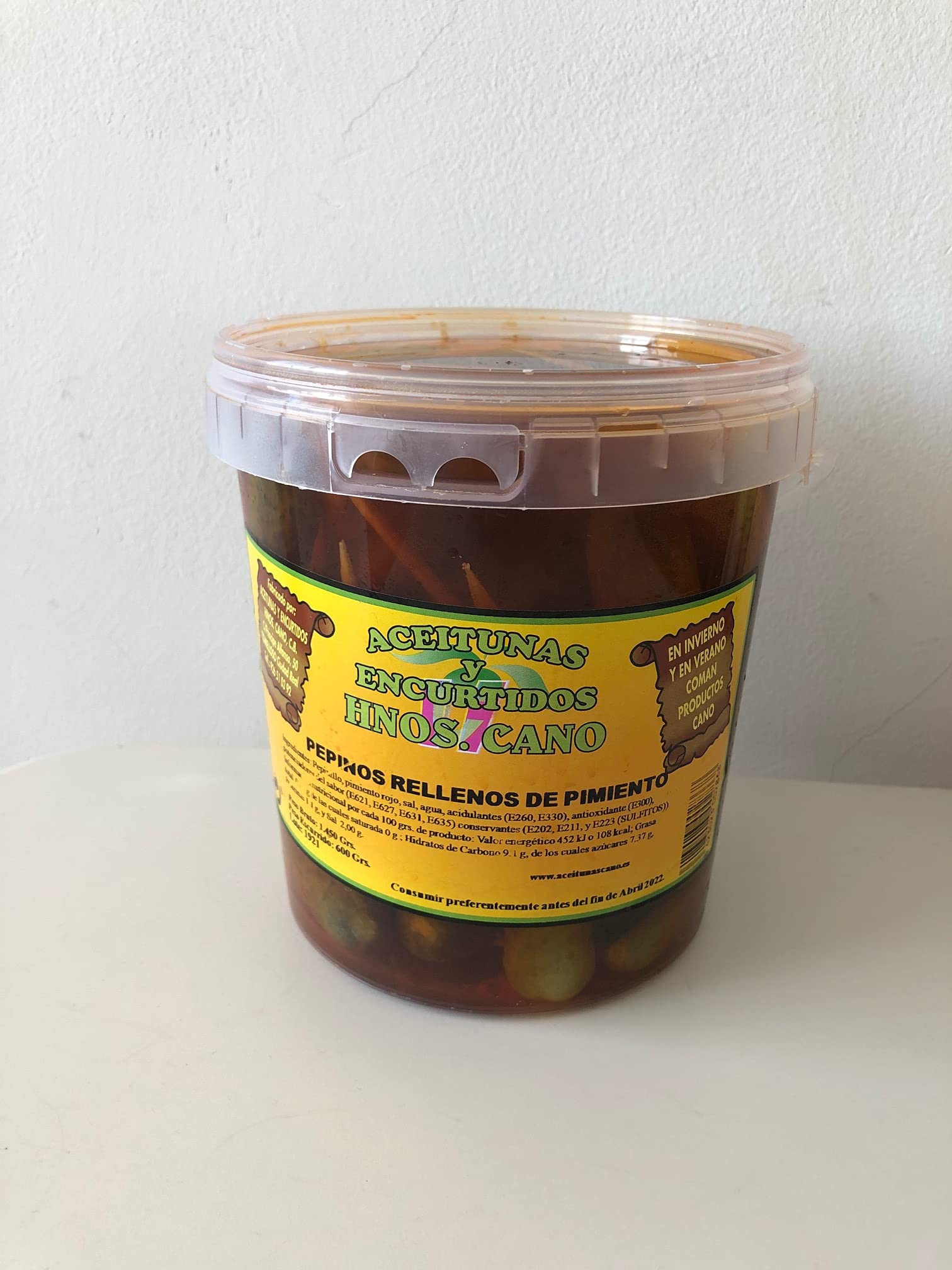 Pepinos Rellenos de Pimiento 1.450 g