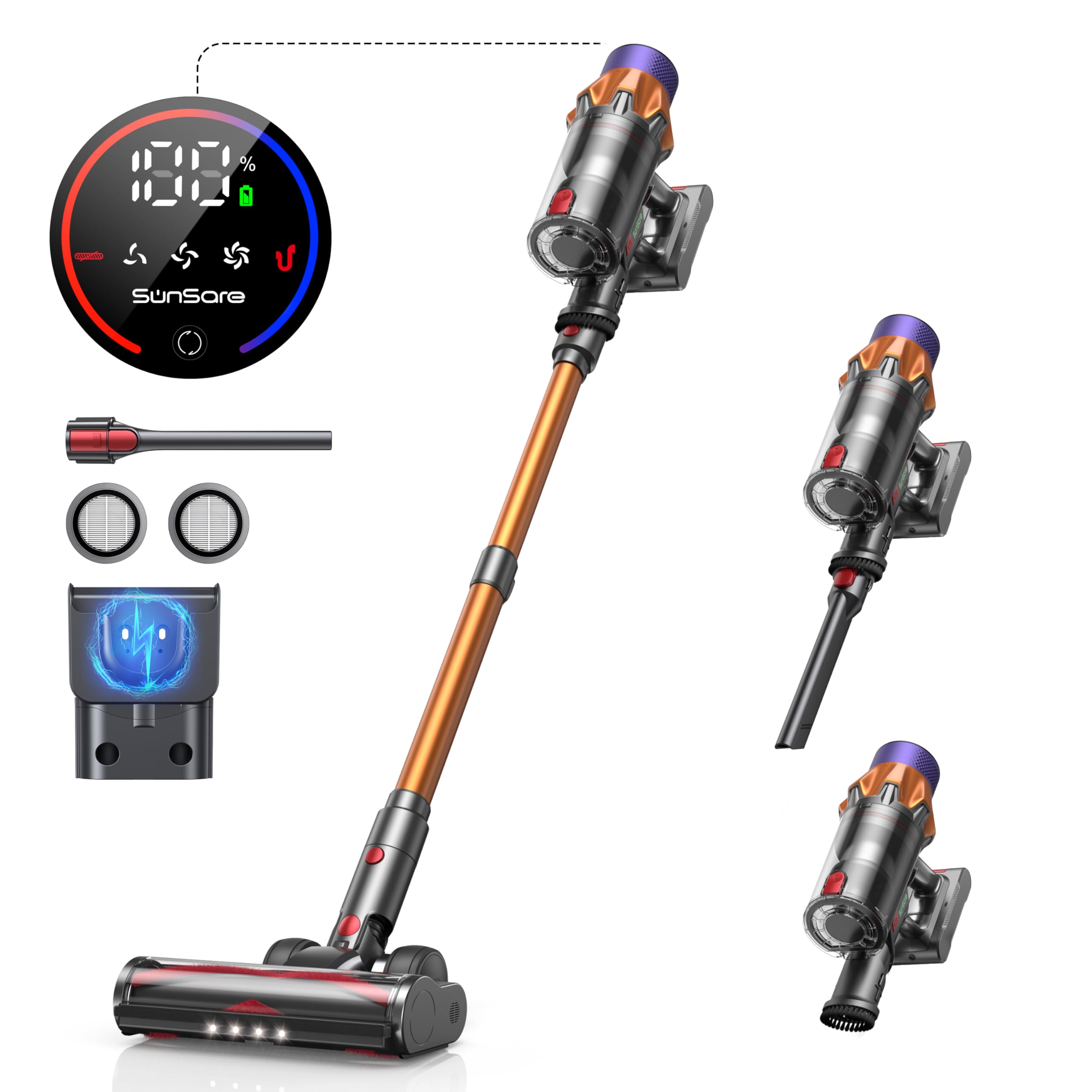 Amazon | 掃除機 コードレス 【2024革新モデル新登場!】 45000pa超強力 