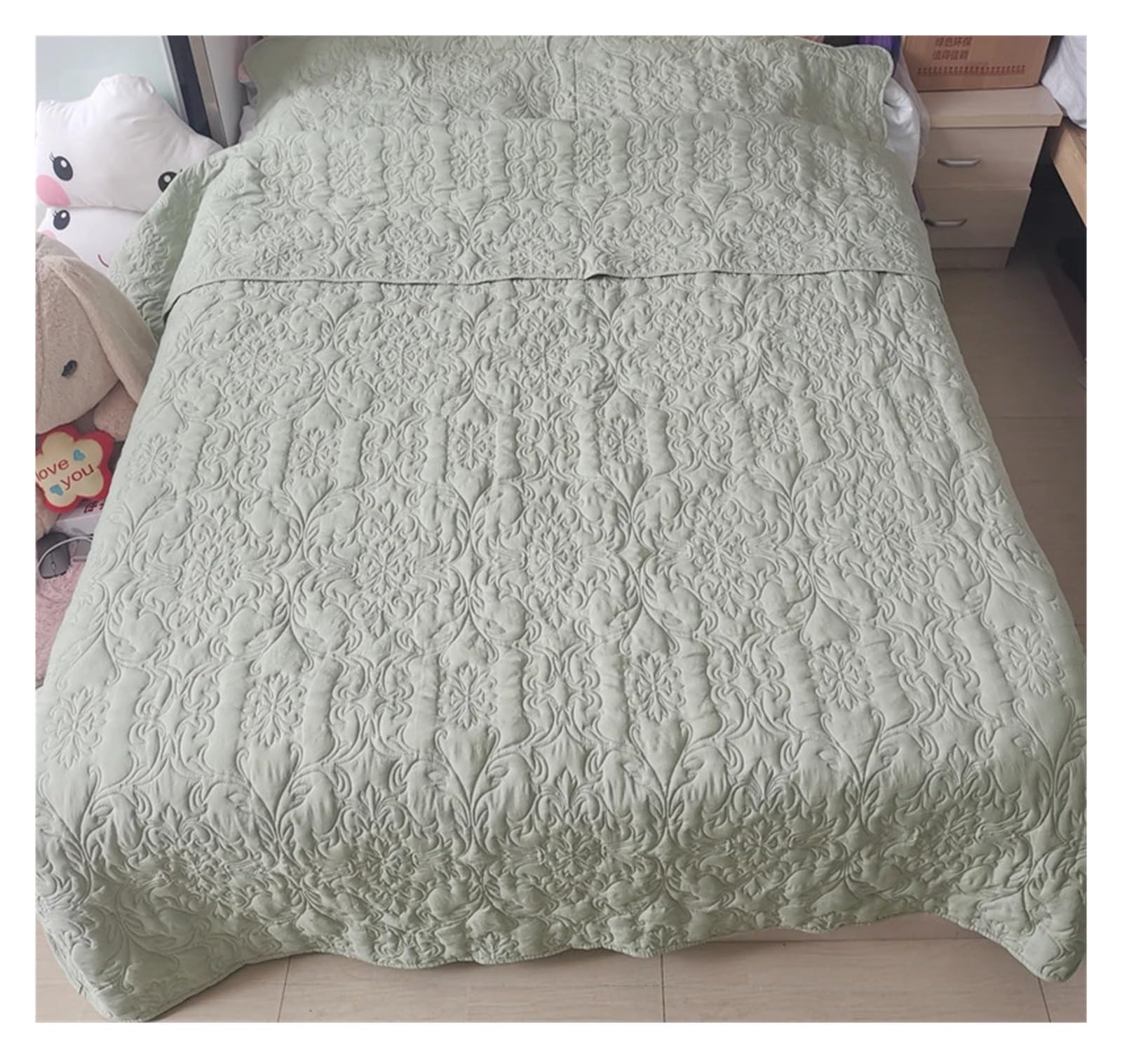 Colchas Acolchadas 3 uds/1 Juego de colcha acolchada, funda de cama de 220x240cm, colcha decorativa de lujo, colcha tamaño King en la cama Ligera Colcha Cubrecama De Microfibra(BROWN,3pc 220x240cm)