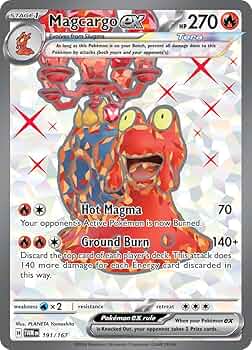 Amazon.com: Pokemon – Magcargo ex 191/167 – Twilight Masquerade