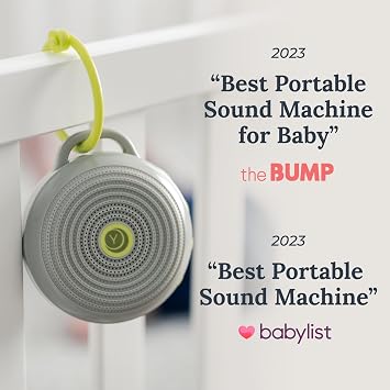 Yogasleep Hushh Portable White Noise Sound Machine for Baby, 3 Soothing Natural Sounds with Volume Control, Compact Size, Noise Canceling for Sleep Aid, Office Privacy, Meditation, Registry Gift