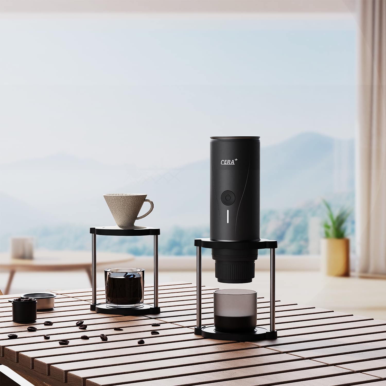 CERA+ Supporto portatile per macchina espresso