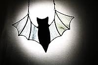 Vista 2 de Decoración de murciélago de Halloween para colgar ventanas de vidrieras – Adornos de murciélagos espeluznantes murciélagos para decoración