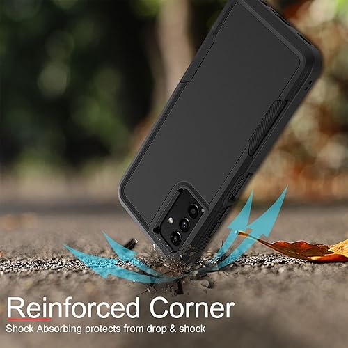 Miniatura 6 de Tekcoo Funda para Galaxy A13 5G 4G 2 protectores de pantalla de vidrio templado Parachoques texturizados antideslizantes prueba de caídas