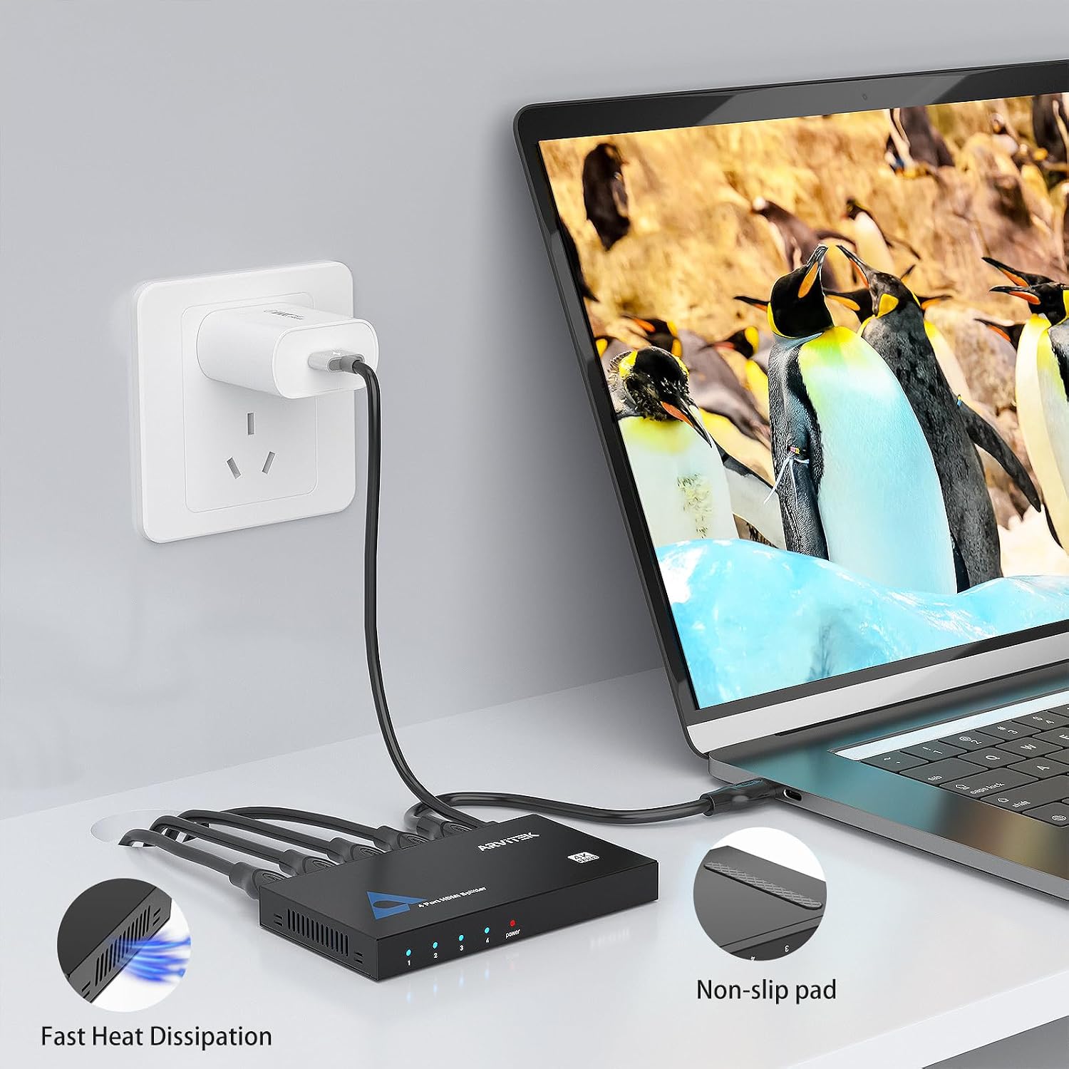 4K Metal HDMI Splitter 1 in 4 Out, 1×4 Powered HDMI Video TV Splitter for Xbox, PS4/5, PC, Laptop, 4Kx2K@30Hz 3D Full HD, Mirror Monitor Only (Not a Switch) 3 71mjmLbc1ML. AC SL1500