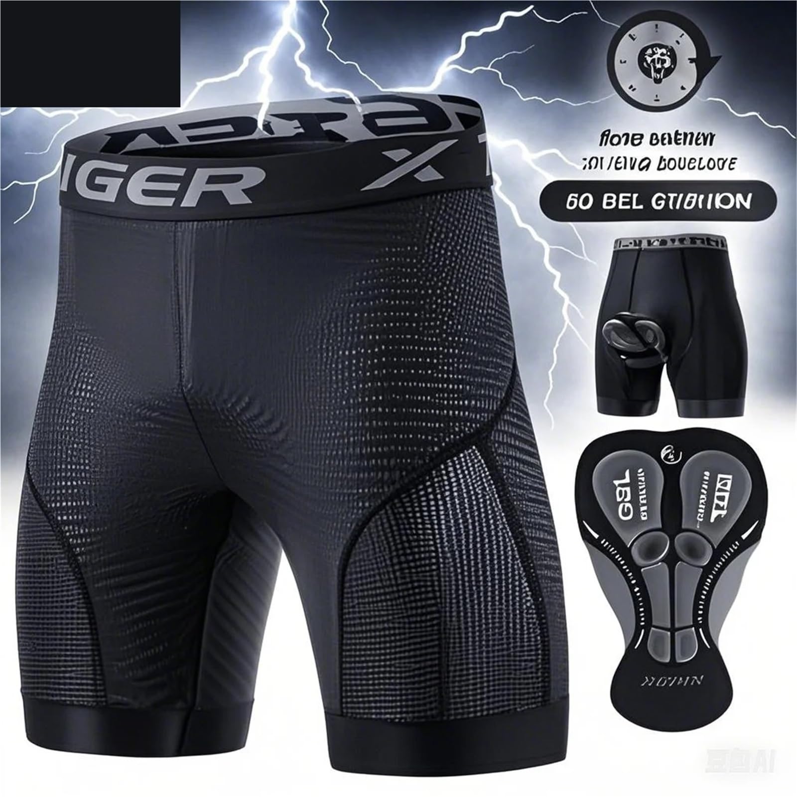 Culotte Ciclismo Hombre Pantalones cortos de ciclismo for hombre, transpirables, cómodos y con amortiguación gel, informales, for carreras