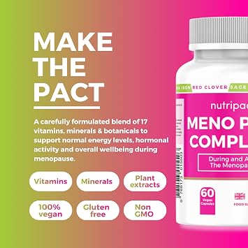 Menopause & Perimenopause Support Supplement for Women - 60 Vegan Capsules