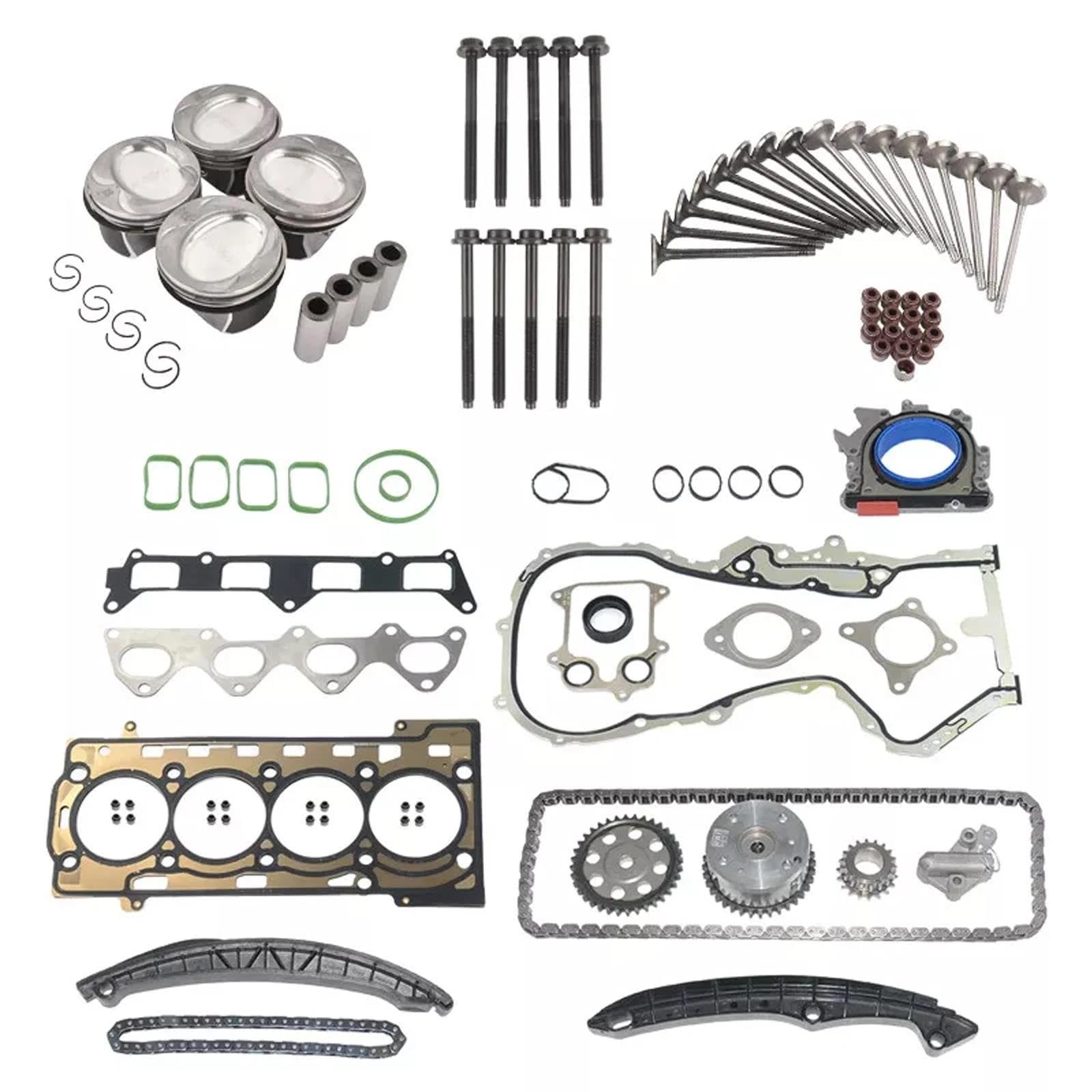 Kit Di Riparazione Motore Pistoni STD + Catena Distribuzione + Guarnizioni Testata Per A3 A1 1.4 TSI Kit catena bilanciamento