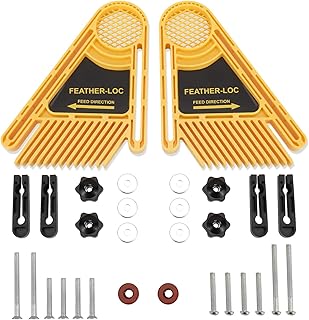 FeatherBoard Kit, Dual Woodworking FeatherBoards for Router Tables Band Saws Table Saws Fences Tools Miter Gauge Slot Safety Woodworking Tool, 2-Pack